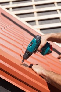 Drilling on roofing materials